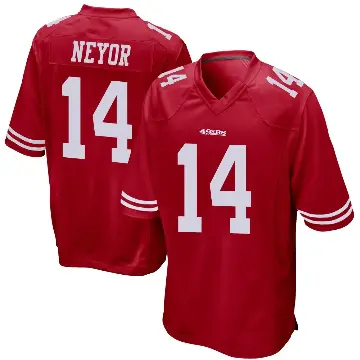 ＃14 Men's Isaiah Neyor Red Game San Francisco 49ers Team Color Jersey