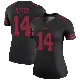 ＃14 Women's Isaiah Neyor Black Legend San Francisco 49ers Color Rush Jersey