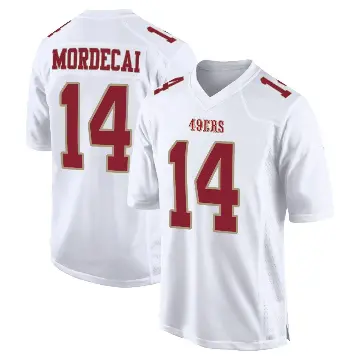 ＃14 Youth Tanner Mordecai White Game San Francisco 49ers Fashion Jersey