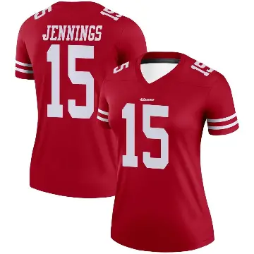 ＃15 Women's Jauan Jennings Scarlet Legend San Francisco 49ers Jersey