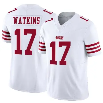 ＃17 Men's Jordan Watkins White Limited San Francisco 49ers Vapor F.U.S.E. Jersey