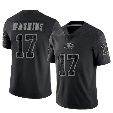 ＃17 Youth Jordan Watkins Black Limited San Francisco 49ers Reflective Jersey