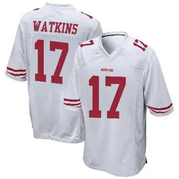 ＃17 Youth Jordan Watkins White Game San Francisco 49ers Jersey