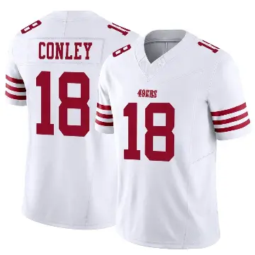 ＃18 Men's Chris Conley White Limited San Francisco 49ers Vapor F.U.S.E. Jersey