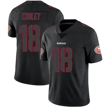 ＃18 Youth Chris Conley Black Impact Limited San Francisco 49ers Jersey