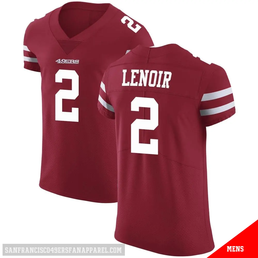 ＃2 Men's Deommodore Lenoir Red Elite San Francisco 49ers Team Color Vapor Untouchable Jersey