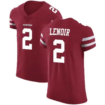 ＃2 Men's Deommodore Lenoir Red Elite San Francisco 49ers Team Color Vapor Untouchable Jersey