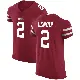 ＃2 Men's Deommodore Lenoir Red Elite San Francisco 49ers Team Color Vapor Untouchable Jersey