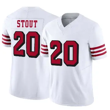 ＃20 Youth Upton Stout White Limited San Francisco 49ers Alternate Vapor F.U.S.E. Jersey