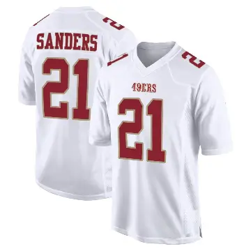 ＃21 Men's Deion Sanders White Game San Francisco 49ers Fashion Jersey