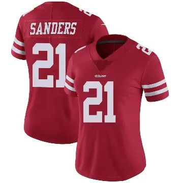＃21 Women's Deion Sanders Red Limited San Francisco 49ers Team Color Vapor Untouchable Jersey