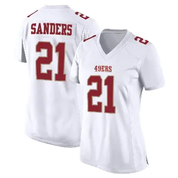 ＃21 Women's Deion Sanders White Game San Francisco 49ers Fashion Jersey