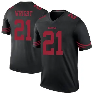 ＃21 Youth Eric Wright Black Legend San Francisco 49ers Color Rush Jersey