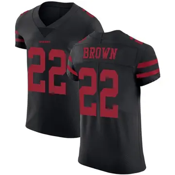 ＃22 Men's Tre Brown Black Elite San Francisco 49ers Alternate Vapor Untouchable Jersey