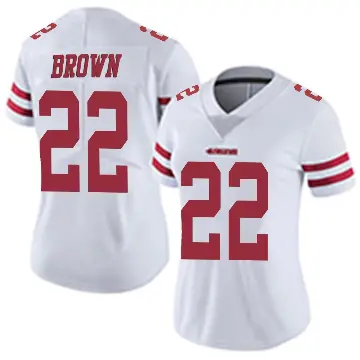 ＃22 Women's Tre Brown White Limited San Francisco 49ers Vapor Untouchable Jersey