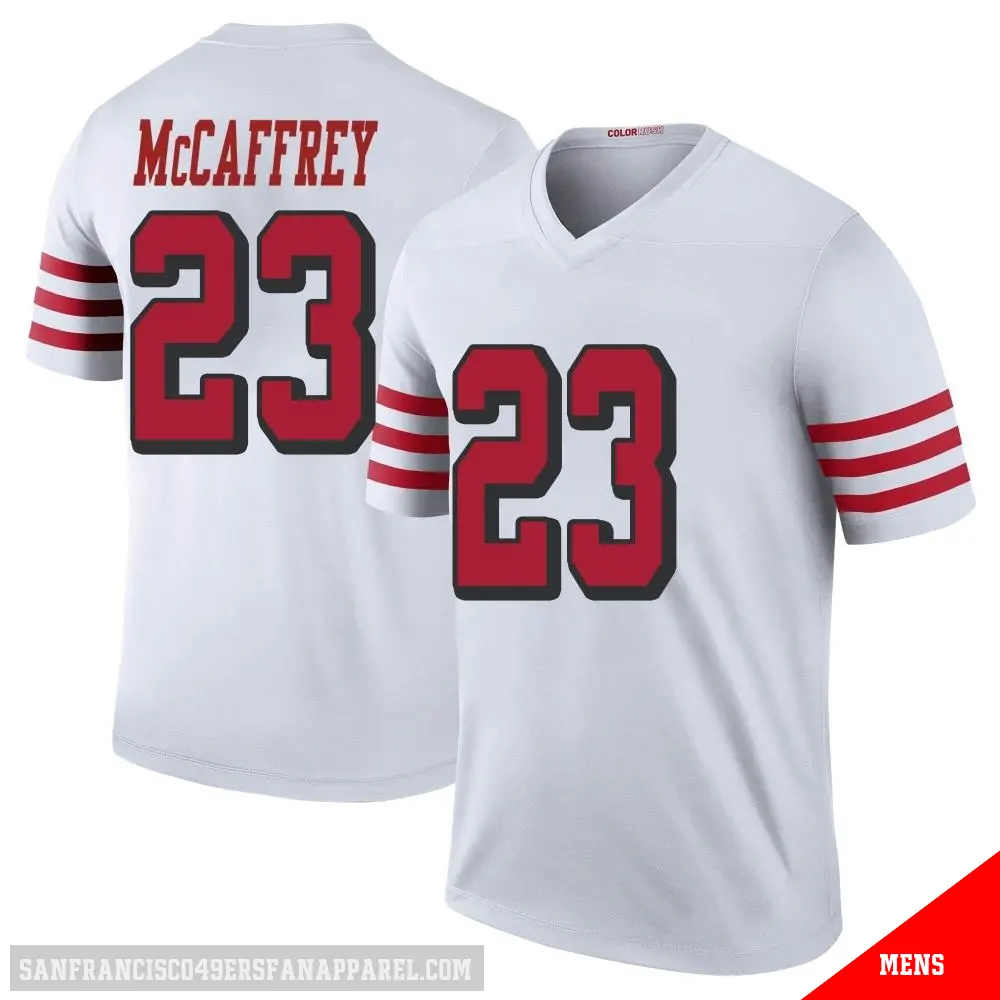 ＃23 Men's Christian McCaffrey White Legend San Francisco 49ers Color Rush Jersey