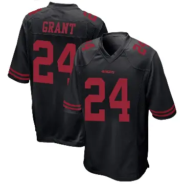 ＃24 Men's Richie Grant Black Game San Francisco 49ers Alternate Jersey