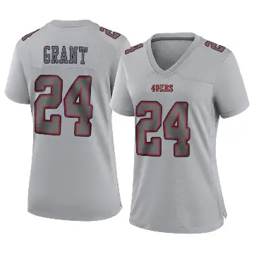 ＃24 Women's Richie Grant Gray Game San Francisco 49ers Atmosphere Fashion Jersey