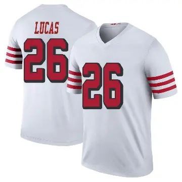 ＃26 Men's Chase Lucas White Legend San Francisco 49ers Color Rush Jersey