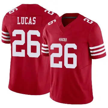 ＃26 Youth Chase Lucas Scarlet Limited San Francisco 49ers Vapor F.U.S.E. Jersey