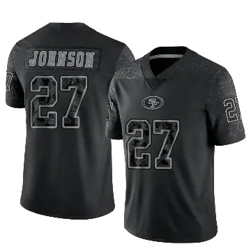 ＃27 Men's Dontae Johnson Black Limited San Francisco 49ers Reflective Jersey