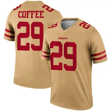 ＃29 Youth Glen Coffee Gold Legend San Francisco 49ers Inverted Jersey