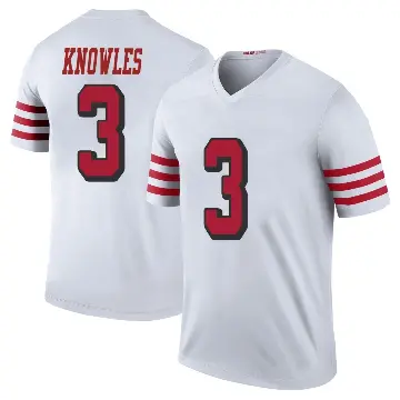 ＃3 Men's Malik Knowles White Legend San Francisco 49ers Color Rush Jersey