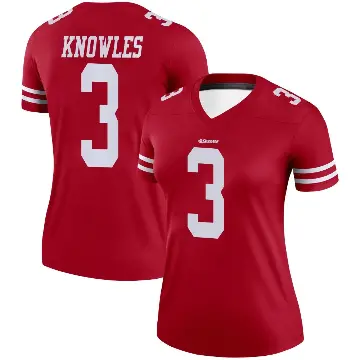 ＃3 Women's Malik Knowles Scarlet Legend San Francisco 49ers Jersey