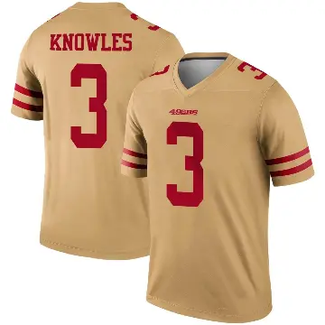＃3 Youth Malik Knowles Gold Legend San Francisco 49ers Inverted Jersey