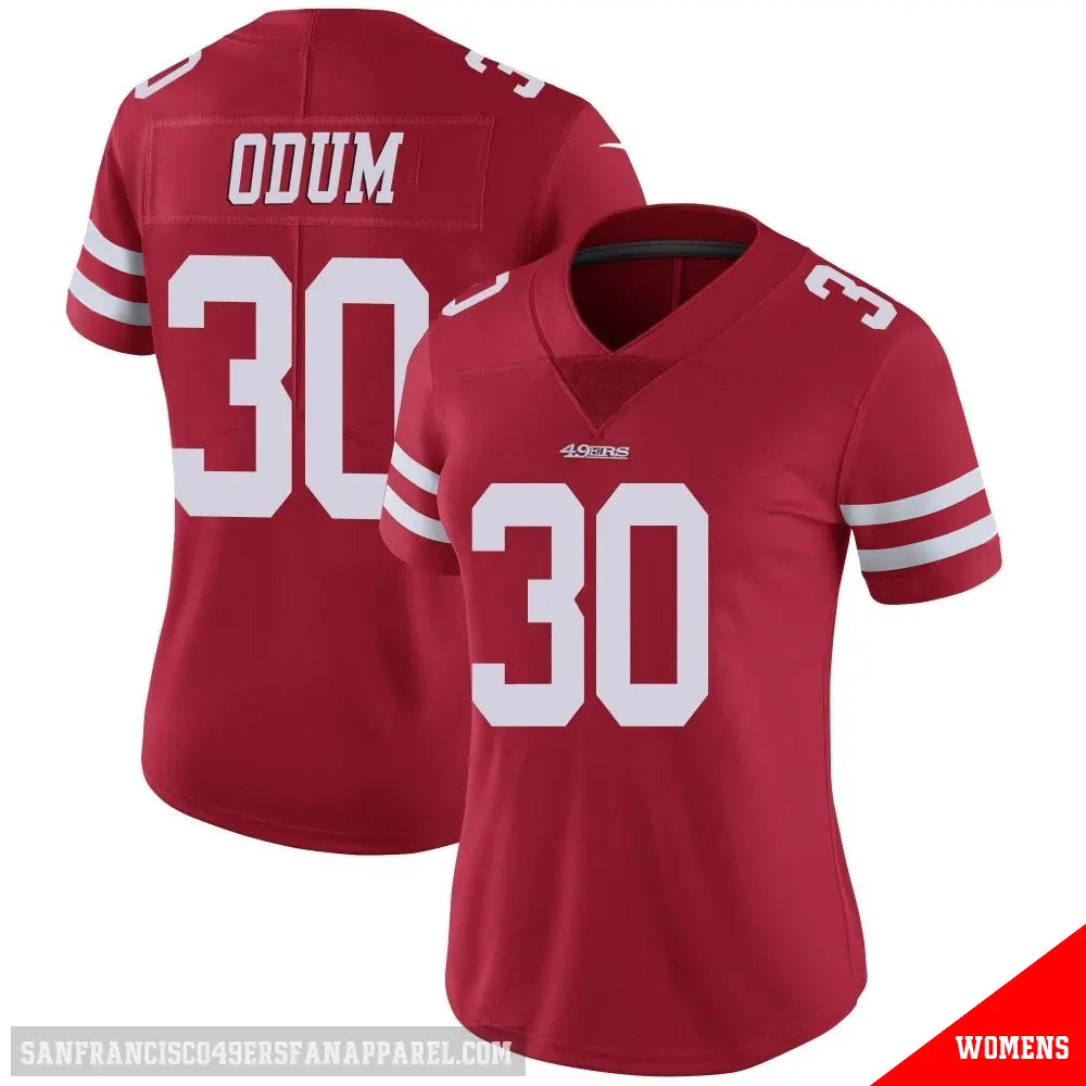 ＃30 Women's George Odum Red Limited San Francisco 49ers Team Color Vapor Untouchable Jersey