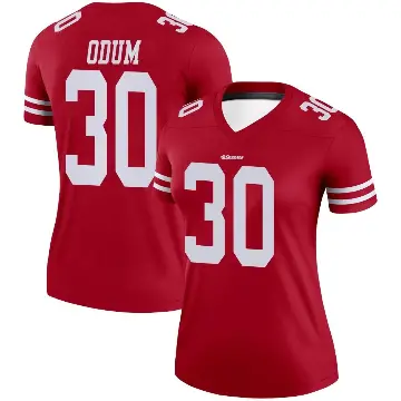 ＃30 Women's George Odum Scarlet Legend San Francisco 49ers Jersey