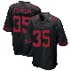 ＃35 Men's Dallis Flowers Black Game San Francisco 49ers Alternate Jersey