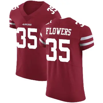＃35 Men's Dallis Flowers Red Elite San Francisco 49ers Team Color Vapor Untouchable Jersey