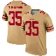 ＃35 Men's Tre Tomlinson Gold Legend San Francisco 49ers Inverted Jersey
