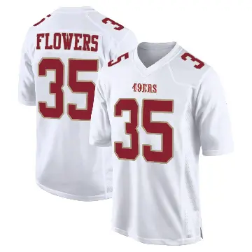 ＃35 Youth Dallis Flowers White Game San Francisco 49ers Fashion Jersey