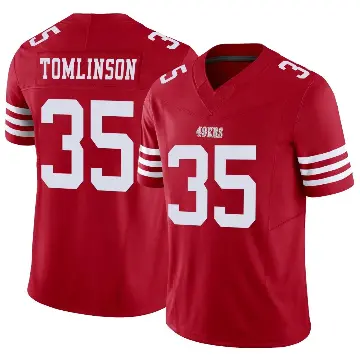 ＃35 Youth Tre Tomlinson Scarlet Limited San Francisco 49ers Vapor F.U.S.E. Jersey