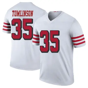 ＃35 Youth Tre Tomlinson White Legend San Francisco 49ers Color Rush Jersey