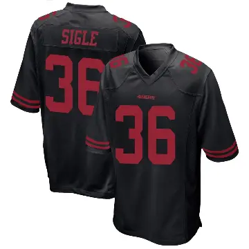 ＃36 Youth Marques Sigle Black Game San Francisco 49ers Alternate Jersey