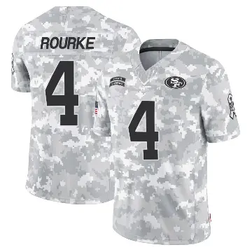 ＃4 Men's Kurtis Rourke Arctic Camo Limited San Francisco 49ers 2024 Salute to Service Jersey