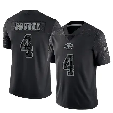 ＃4 Men's Kurtis Rourke Black Limited San Francisco 49ers Reflective Jersey