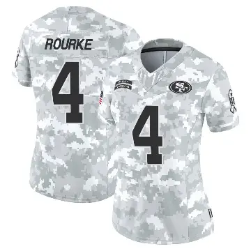 ＃4 Women's Kurtis Rourke Arctic Camo Limited San Francisco 49ers Francisco 2024 Salute to Service Jersey