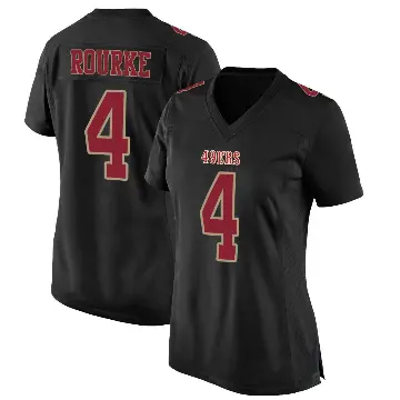＃4 Women's Kurtis Rourke Black Game San Francisco 49ers Fashion Jersey
