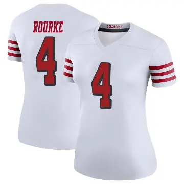＃4 Women's Kurtis Rourke White Legend San Francisco 49ers Color Rush Jersey