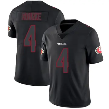 ＃4 Youth Kurtis Rourke Black Impact Limited San Francisco 49ers Jersey