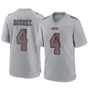 ＃4 Youth Kurtis Rourke Gray Game San Francisco 49ers Atmosphere Fashion Jersey