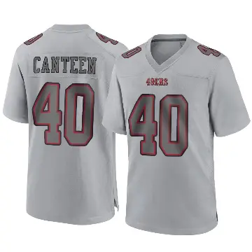 ＃40 Men's Derrick Canteen Gray Game San Francisco 49ers Atmosphere Fashion Jersey