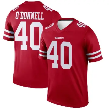 ＃40 Men's Pat O'Donnell Scarlet Legend San Francisco 49ers Jersey
