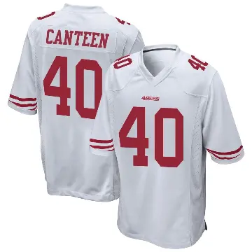 ＃40 Youth Derrick Canteen White Game San Francisco 49ers Jersey