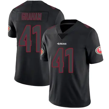 ＃41 Men's Jalen Graham Black Impact Limited San Francisco 49ers Jersey