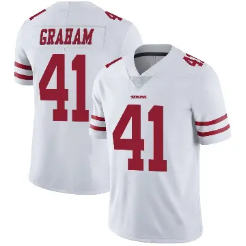 ＃41 Men's Jalen Graham White Limited San Francisco 49ers Vapor Untouchable Jersey